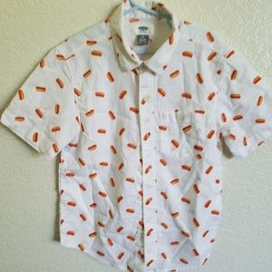 Old navy button down "hotdog" pattern